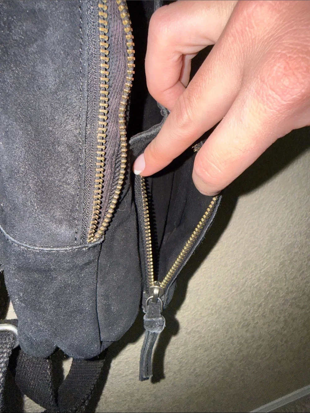 Free People Black Suede Crossbody Sling Bag - Picture 5 of 8